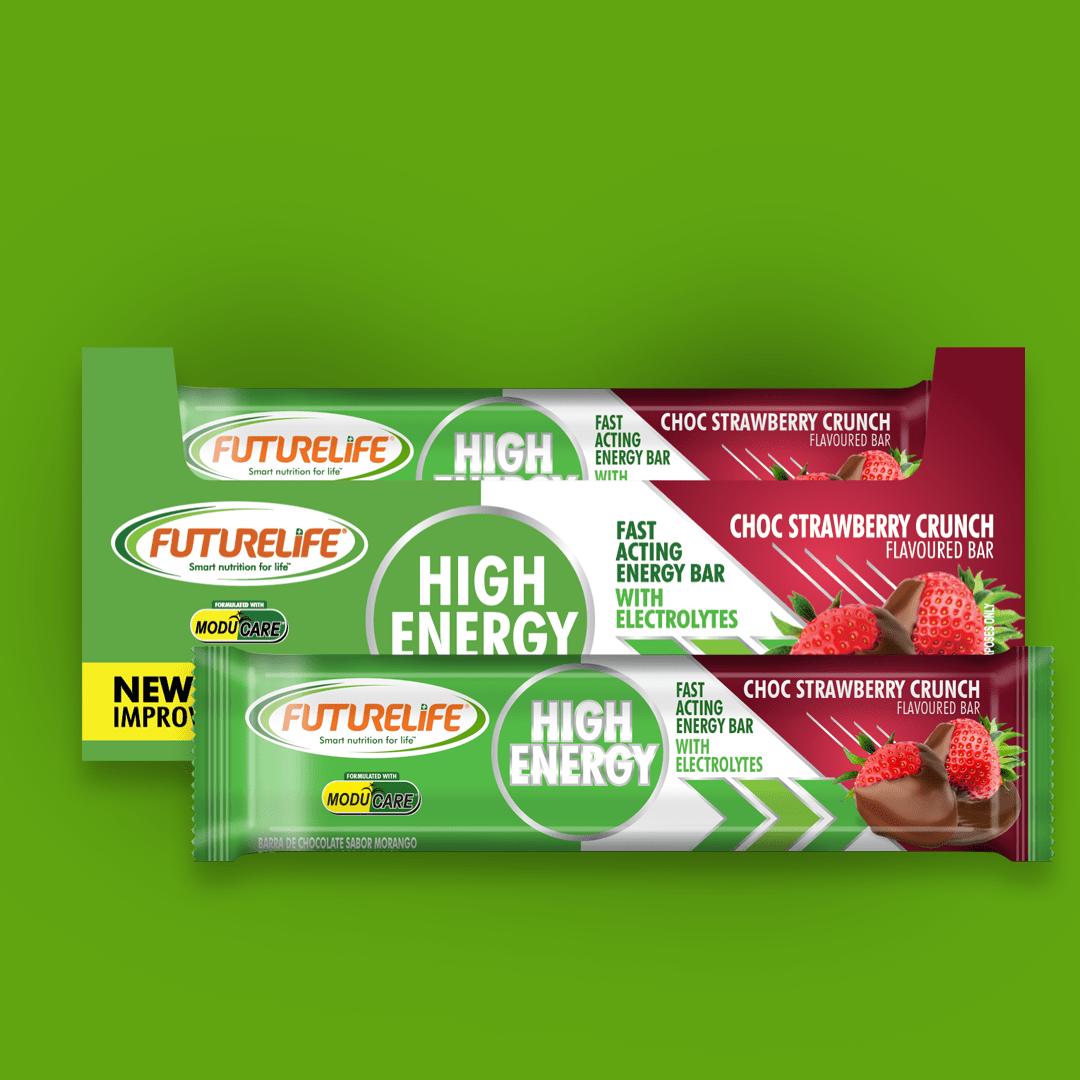 FUTURELIFE® High Energy Bar – Choc Strawberry Crunch: 80 Units (4 Cases)